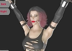 Gorgeous busty girls obey BDSM in 3D animation porn scenes