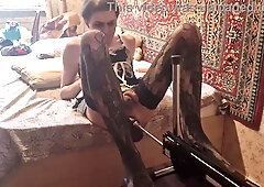 Sasha Earth Crossdresser homemade amateur rectal Plumb Machine