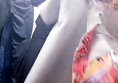 Caught behind the curtain of a busy store fitting room, squeezing my exposed legs and pants into an highly constricted couple of jeans. A lot of close