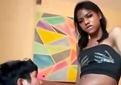 Big Cock Ladyboy fucks his throat slow