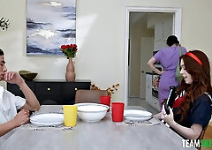 Big-Tits Sis Rides Fiance to Creampie Wedding