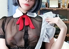 Japanese Teen Caught Nerd Guy Jerking