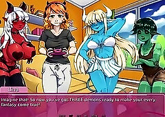 Sexy Succubus Introduces Futa To Her Friends - Demons Rise Up!