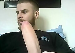 Handsome big dick wank