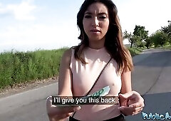 Public Agent - Mexican beauty with hard red teats completely likes knob