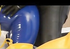Guy In Rubber Fucking Another Guy In Rubber W/ A Silicone Cock