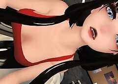 Goth Vtuber Testing Full Body Tracking in VR for the first time with varying results [SFW]