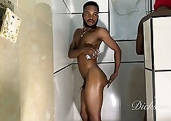 Banging His Ebony Bussyasshole in the Bathroom