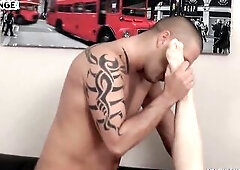 Large tattoed man Thomas ride in Mea Melone's vagina raw. See a real hardcore, this babe was enjoying the bang so much that even drank untill the
