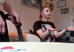 Gay punishment, twink whipped, spanking library