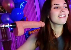 Jessy funny amateur teen brunette toying
