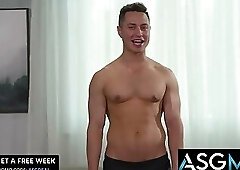 ASG AUDITIONS - Hot Amateur Jocks Share Cum Kiss After First Gay Threesome