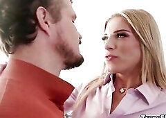 TS Cassidy Cauley smitten with Robby Apples
