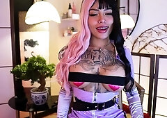 Big boobs milf masturbates with her dildo