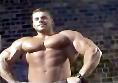Evgeny Mishin Stripping Down To Black Posing Trunks