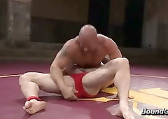 Seven Dixon And Mitch Vaughn Oil Up For Naked Kombat On The Purple Wrestling Mat