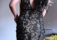 Marvelous cutie in heels and a miniskirt - That babe can't live out of to touch herself