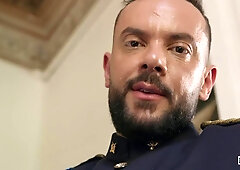 Sir Peters Royal Cock Jerked by Justin Jett Footjob Slut