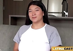 Busty BBW Japanese Colombian MILF Fucked Raw By Gringo In POV Audition