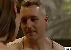 Intense Trans and stud Passionate bareback analSession