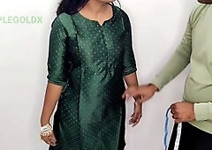 Tailor measures client for custom dress
