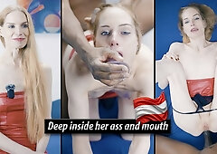 Deep inside her ass and mouth