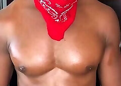 DOMINICAN THUG SHOOTS HUGE LOAD ON DADDYBLACKXXX HUGE BLACK ASS