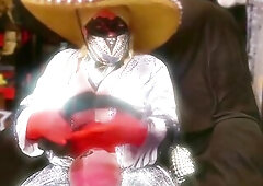I will peg u hard when your back home ! Large Bazookas Crossdressing Teasing Red Satin Gloves Mexican Hat Huge Titties Ever