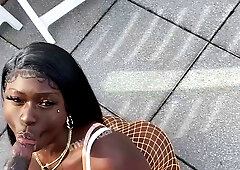 Jenise Hart Takes Sloppy Deepthroat From Stranger BBC