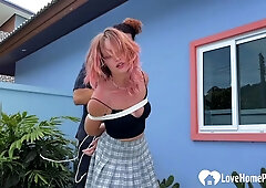 Girlfriend in Bondage Teased with Intense Fingering