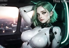 Raw creampie for an android cumdump on the spaceship (AI)
