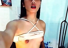 Shemale tranny solo masturbation scene
