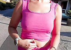 flashing melons in public whilst walking