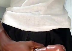 Thug teenage masturbating off his sausage