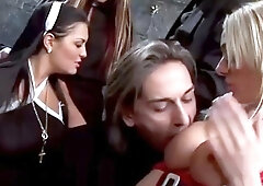 Busty European woman likes group fucky-fucky with him