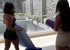 Teen Lesbian Yoga Workout Turns into Tasty Anal with Friend