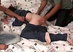 Blonde Girl Sucks Cock In Wild Mmf Threesome Fuck Fest