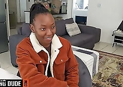 This THICK EBONY TEEN came in for a casting job... so I face fucked her throat senseless