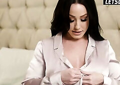 Curvy Large Tit Lesbo Gets Her Pussy Widen and Drilled... Then They Trib Until They The one and the other Cum Hard