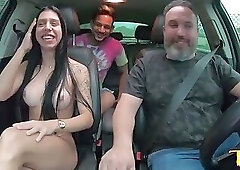 The boy who walked on the street had the big luck in the ride with a transsexual - Riane Mello -