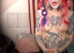 Clown Girl Grows Futa Dick on Stage Pies Face and Jerks Off WAM PREVIEW!! MESSAGE FOR FULL!